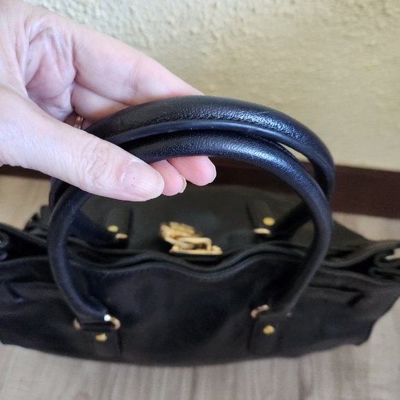 Michael Kors Black Leather Shoulder Bag Purse - Picture 4 of 12